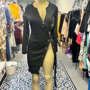 Black dress with slit